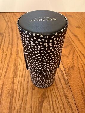 Isaac Mizrahi New York Black & White Makeup Brush or eyeglass holder Case